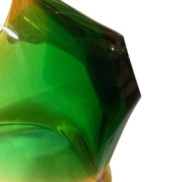 Vintage Merano Glass Basket Bowl Hand Blown MCM Mid Century Modern Italian Art - Picture 7 of 7